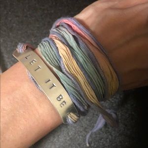 “Let it be" tie dye bracelet wrap